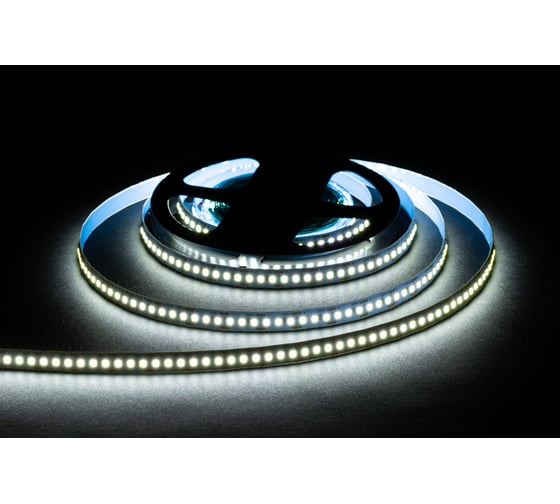 Изображение товара Светодиодная лента OGM 12В, 14,4Вт/м, smd2835, 180д/м, ip20, 19лм/чип, подложка 10мм, 5м, 6500к. / LSE-264