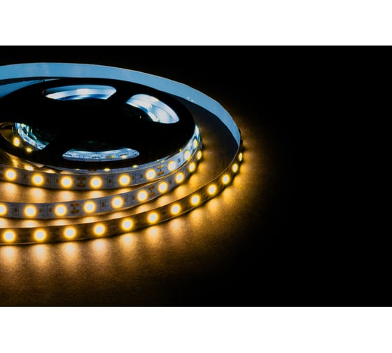 Изображение товара Светодиодная лента OGM 12В, 9,6Вт/м, smd5630, 60д/м, ip20, 27лм/чип, подложка 10мм, 5м, 3000к. / LSE-288