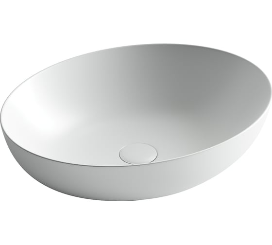 Изображение товара Умывальник Ceramicanova Element чаша накладная, овальный, белый матовый, 520х395х130 мм CN6017MW