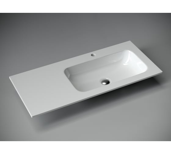 Изображение товара Накладной прямоугольный умывальник Ceramicanova Element 1010х457х137 мм, чаша справа CN7015