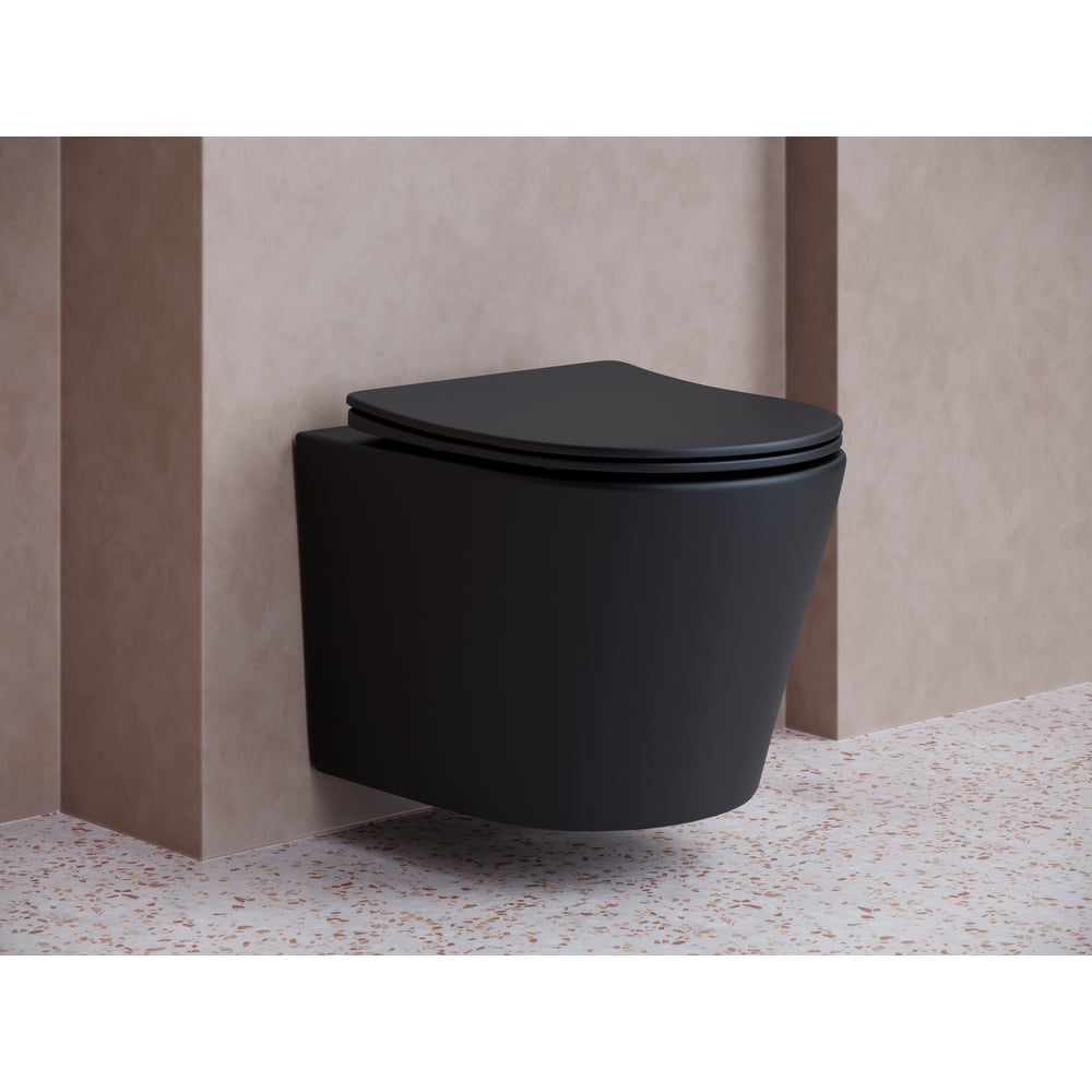 Изображение товара Подвесной унитаз Ceramicanova Balearica Rimless черный матовый CN6000MB