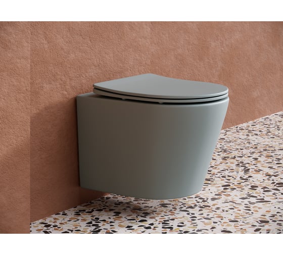 Изображение товара Подвесной унитаз Ceramicanova Balearica Rimless антрацит матовый CN6000MH