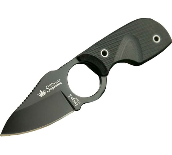 Изображение товара Туристический нож Kizlyar Supreme Amigo X сталь D2, Black Titanium, рукоять из черного G13 4650065056076