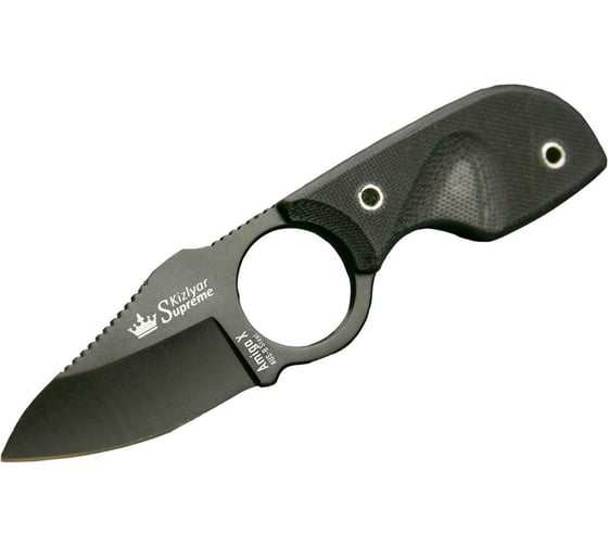Изображение товара Туристический нож Kizlyar Supreme Amigo X сталь AUS-8, Black Titanium, рукоять из черного G10 4650065056038