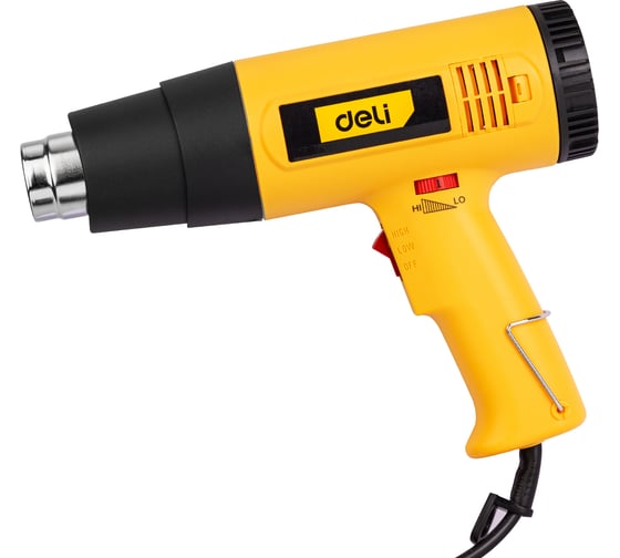 Изображение товара Термопистолет/технический фен DELI DL5318 (1600Вт, рабочая температура 100...590 град.) 103019