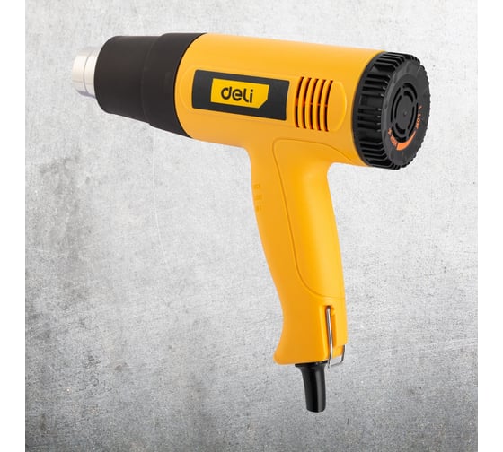 Изображение товара Термопистолет/технический фен DELI DL391202 (2000Вт, рабочая температура 100...650 град.) 103017