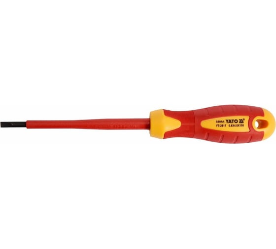 Изображение товара Диэлектрическая отвертка YATO 1000 В 4x100 мм YT-2817 36132817 092 1