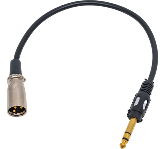 Изображение товара Переход XLR штекер - 6.35мм штекер стерео Pro Legend позолоченные контакты с кабелем 0.3м, PL2291