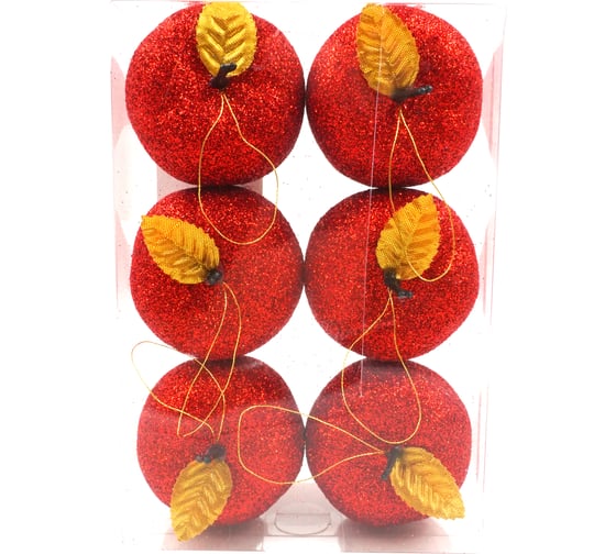 Изображение товара Елочное украшение Магия праздника яблоки, D6 см, 6 шт. MAG1998