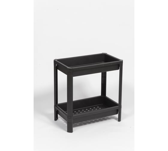 Изображение товара Этажерка Violet VIKEA широкая, 2-х ярусная, черная 781207