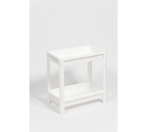 Изображение товара Этажерка Violet VIKEA широкая, 2-х ярусная, белая 781206