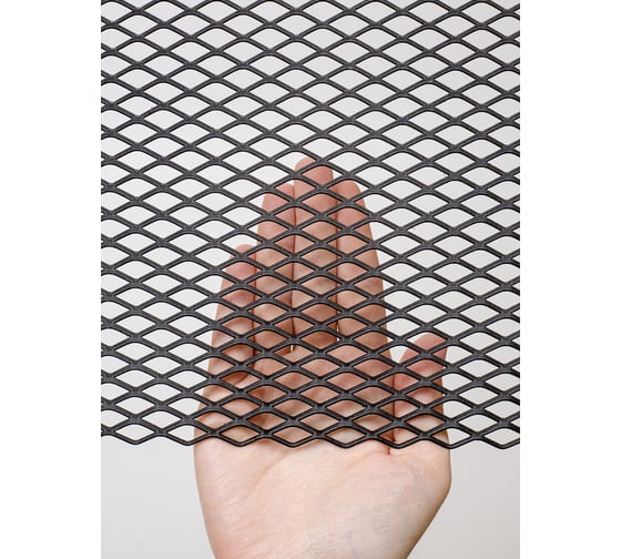 Изображение товара Сетка ПВЛ/ЦПВС просечно-вытяжная стальная неокрашенная лофт Фабрика сеток "Железный слон" ячейки 8x8 мм, перемычка 2 мм, рулон 1.25x2 м PVS000025-2 LP8-8-08х2-1.25-2S