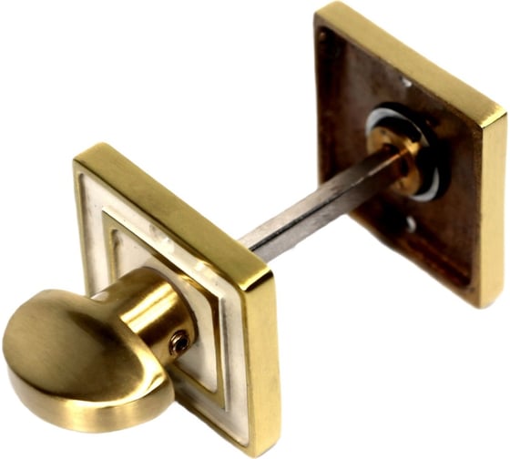 Изображение товара Фиксатор Левша QUADRATO на розетке, WC Q50, M102B, латунь матовая/крем У2-8509.ЗМ