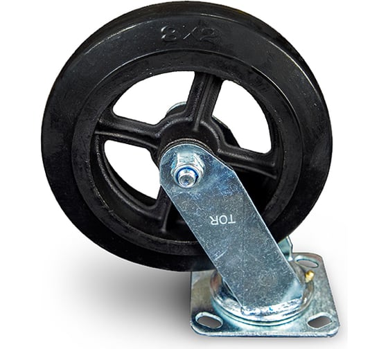 Изображение товара Колесо большегрузное поворотное SCd 80 200 мм обрезиненное (N) TOR 1024158