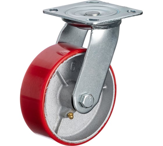 Изображение товара Колесо поворотное (125 мм; игольчатый подшипник; грузоподъемность 250 кг; чугун; полиуретан) СТЕЛЛА-ТЕХНИК N29125CPU