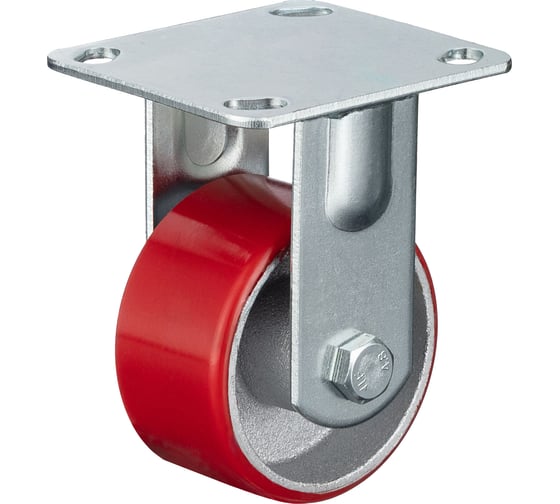 Изображение товара Колесо неповоротное (100 мм; грузоподъемность 200 кг; игольчатый подшипник; чугун; полиуретан) СТЕЛЛА-ТЕХНИК N29100CPUF