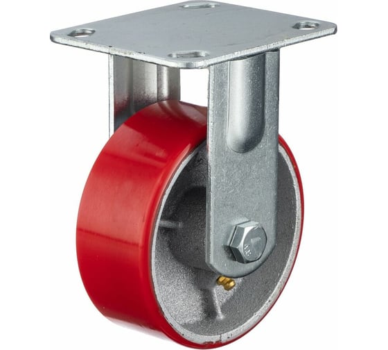 Изображение товара Колесо неповоротное (125 мм; игольчатый подшипник; грузоподъемность 250 кг; чугун; полиуретан) СТЕЛЛА-ТЕХНИК N29125CPUF