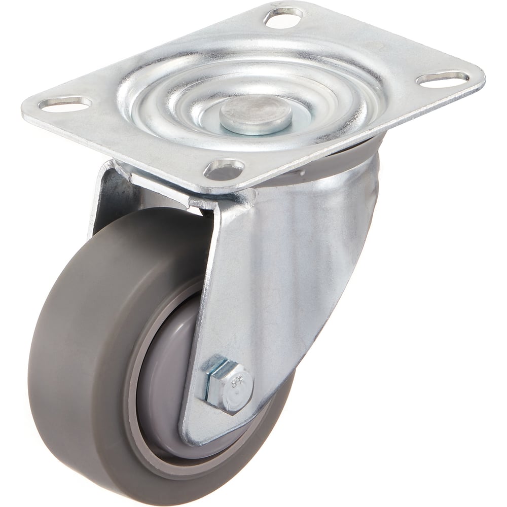 Изображение товара Поворотное колесо 75 мм грузоподъемность 70 кг полипропилен резина серое