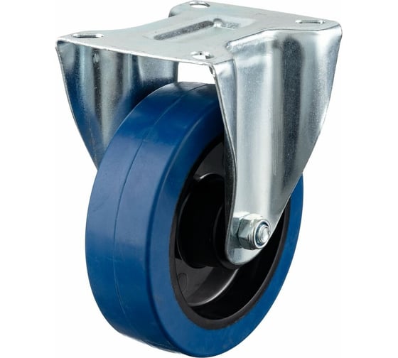 Изображение товара Колесо неповоротное (160 мм; игольчатый подшипник; грузоподъемность 350 кг; полипропилен; эластичная резина) СТЕЛЛА-ТЕХНИК N48160RBLF