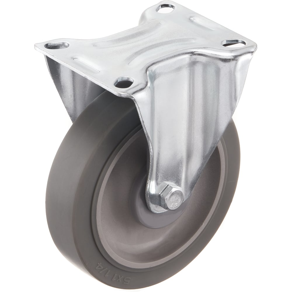 Изображение товара Неповоротное промышленное колесо 125 мм грузоподъемность 140 кг полипропилен резина