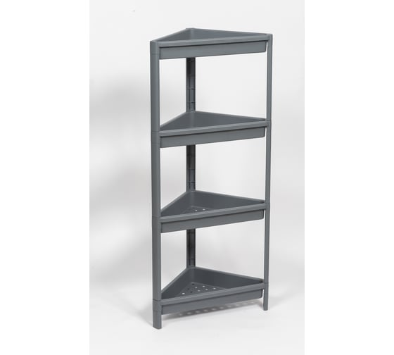 Изображение товара Этажерка Violet VIKEA угловая, 4-х ярусная, серая 783418