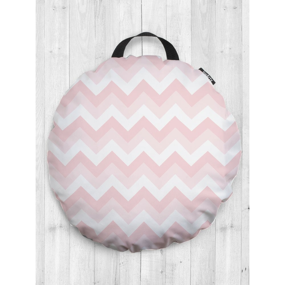 Декоративная круглая подушка-сидушка JOYARTY мягкая игрушка монстрик розовый