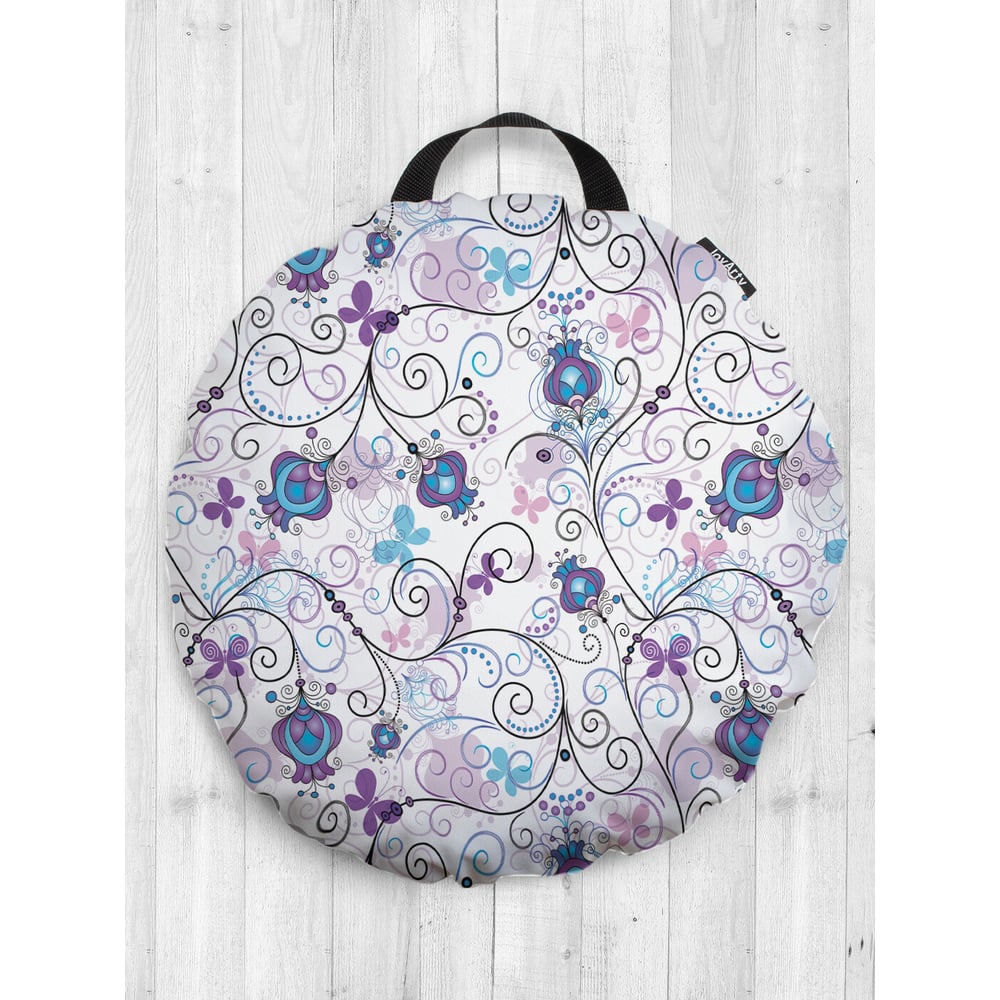 Декоративная круглая подушка-сидушка JOYARTY декоративная подушка фиолетовый микровельвет фиолетовый микровельвет