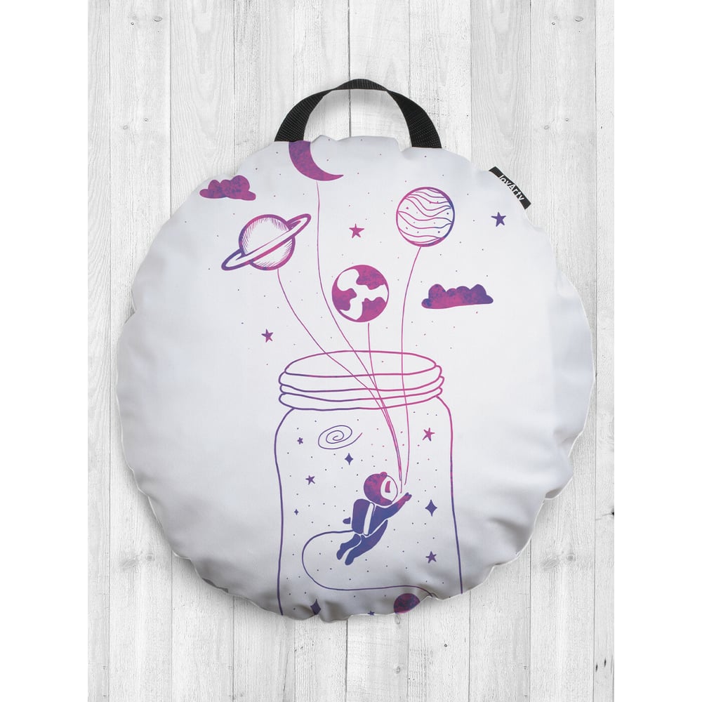 Декоративная круглая подушка-сидушка JOYARTY декоративная подушка фиолетовый микровельвет фиолетовый микровельвет