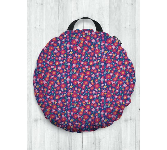 Изображение товара Декоративная подушка-сидушка JOYARTY "Цветочная феерия", на пол, круглая, 52 см dsfr_389499