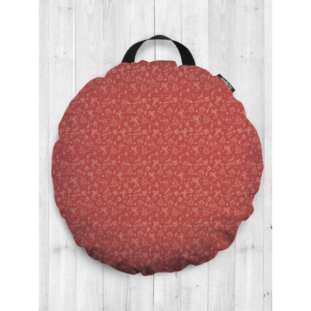 Декоративная круглая подушка-сидушка JOYARTY балансировочная подушка original fittools ft bpd02 red красный