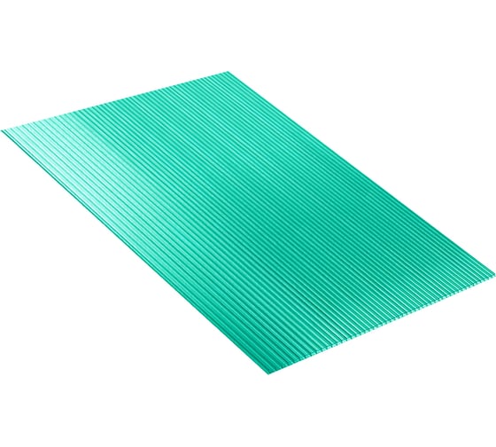 Изображение товара Сотовый поликарбонат 6 мм, 1050x750 мм, 1.2 кг/кв.м., зеленый 1uv Novattro 4604638005589