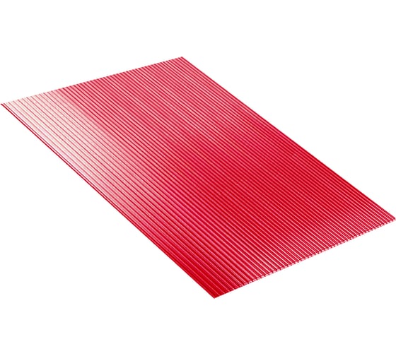 Изображение товара Сотовый поликарбонат 6 мм, 1050x750 мм, 1.2 кг/кв.м., гранат 1uv Novattro 4604638005602