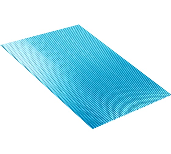 Изображение товара Сотовый поликарбонат 6 мм, 1050x750 мм, 1.2 кг/кв.м., бирюза 1uv Novattro 4604638005596