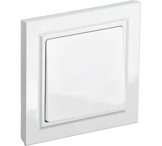 Изображение товара 1-клавишный выключатель IEK Brite 10а в сборе вср10-1-0-брб белый BR-V10-0-10-K01-F