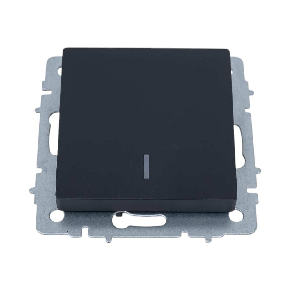 Изображение товара 1-клавишный выключатель IEK Brite с индикацией графитовый 10А