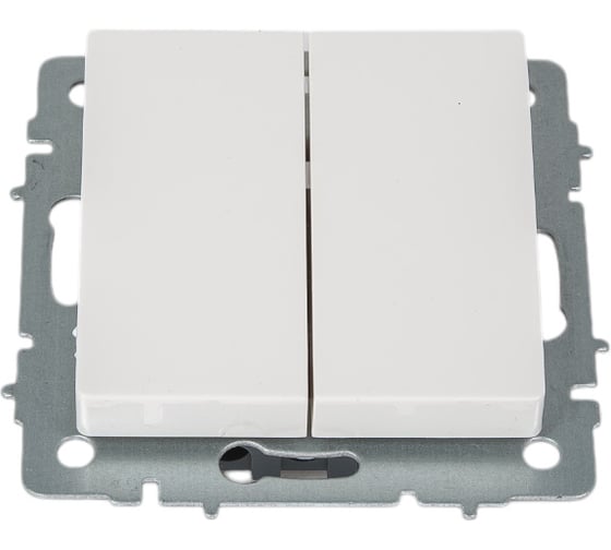 Изображение товара 2-клавишный выключатель IEK Brite 10а вс10-2-0-брб белый BR-V20-0-10-K01