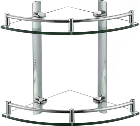 Изображение товара Полка Savol угловая, двойная, стеклянная, S-003021