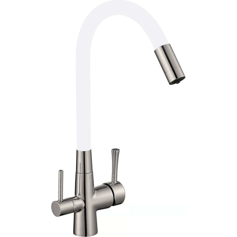 Изображение товара Смеситель для кухни под фильтр Savol S-L1806L-02 однорычажный глянцевый белый