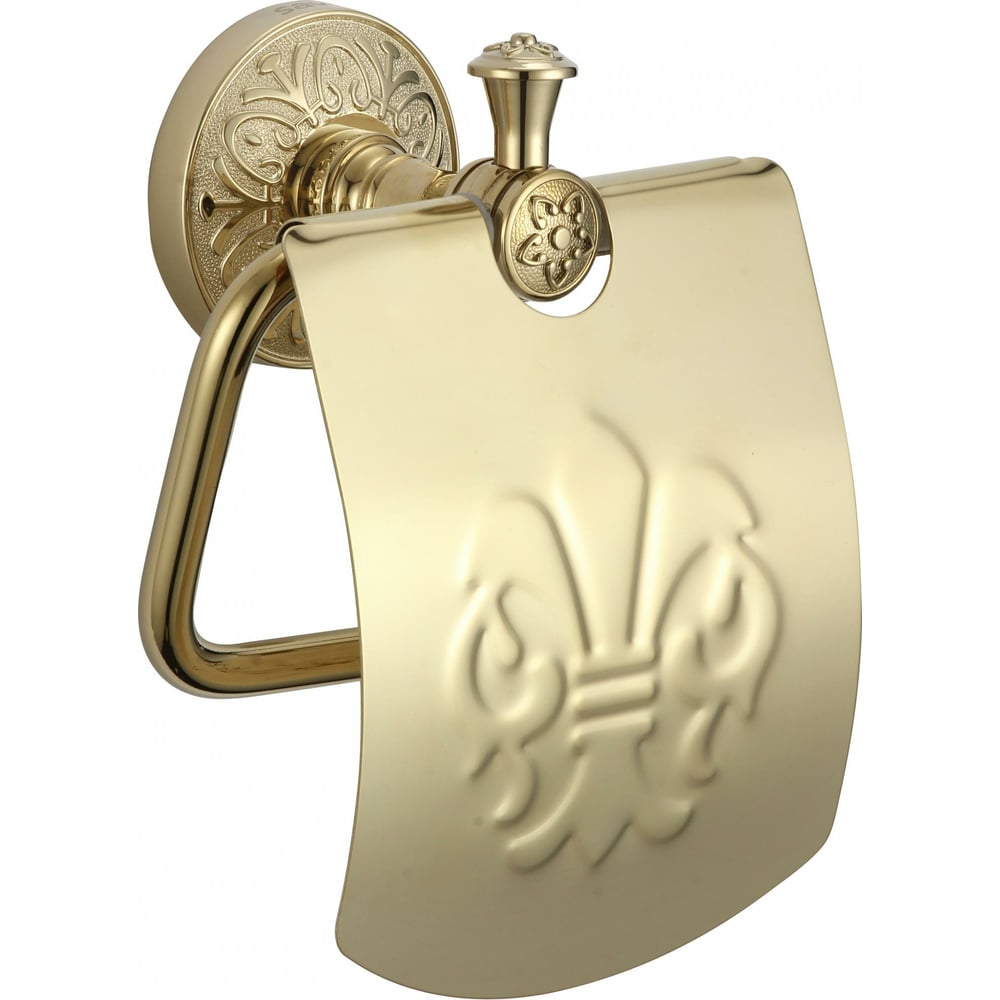 Изображение товара Держатель для туалетной бумаги Savol с крышкой S-005851B - настенный латунь золото