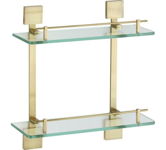 Изображение товара Прямая полка Savol двойная, стеклянная, 40 см S-06522C