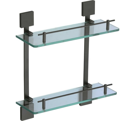 Изображение товара Прямая полка Savol двойная, стеклянная, 40 см S-06522H