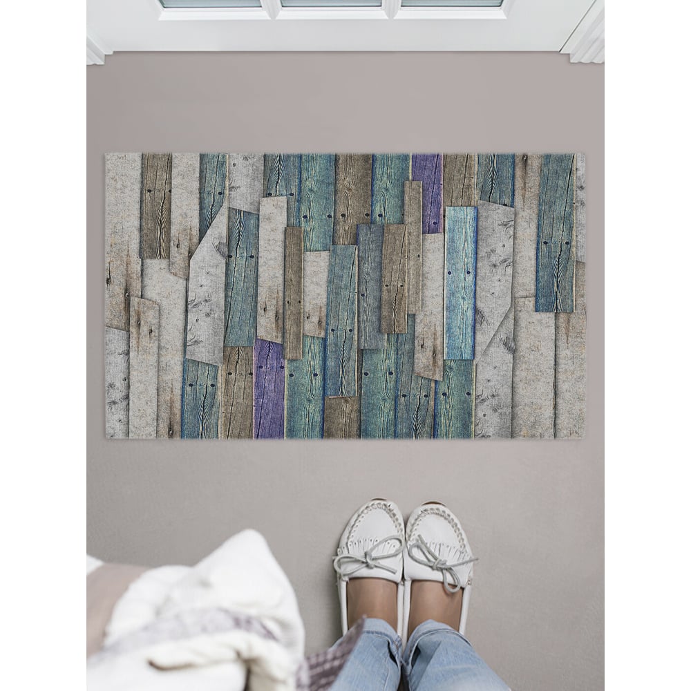 Изображение товара Придверный коврик JOYARTY 45x75 см с принтом "несовершенный забор"