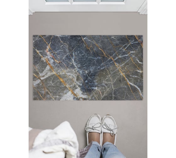 Изображение товара Придверный коврик в прихожую с принтом JOYARTY "прожилки на граните" 45х75 см door_33975