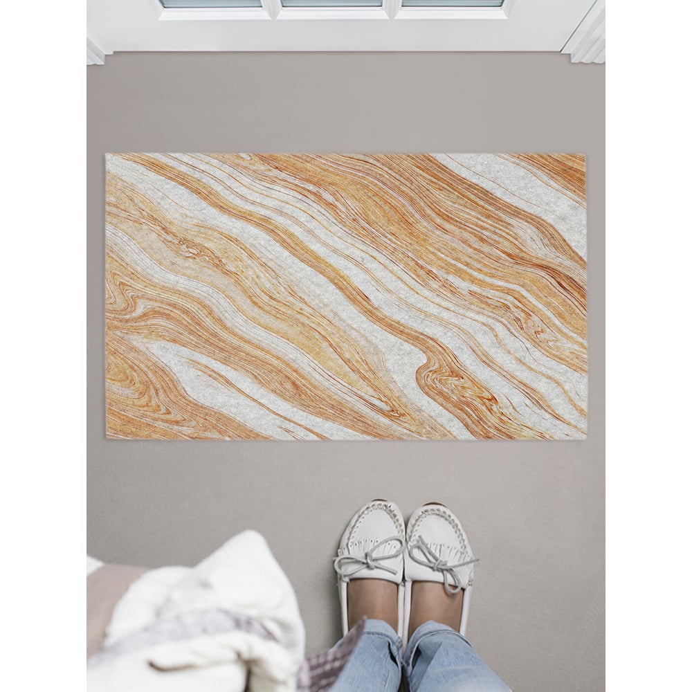 Изображение товара Придверный коврик в прихожую с принтом JOYARTY 45х75 см мрамор пастель