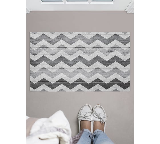 Изображение товара Придверный коврик в прихожую с принтом JOYARTY "будничный зигзаг" 45х75 см door_4316