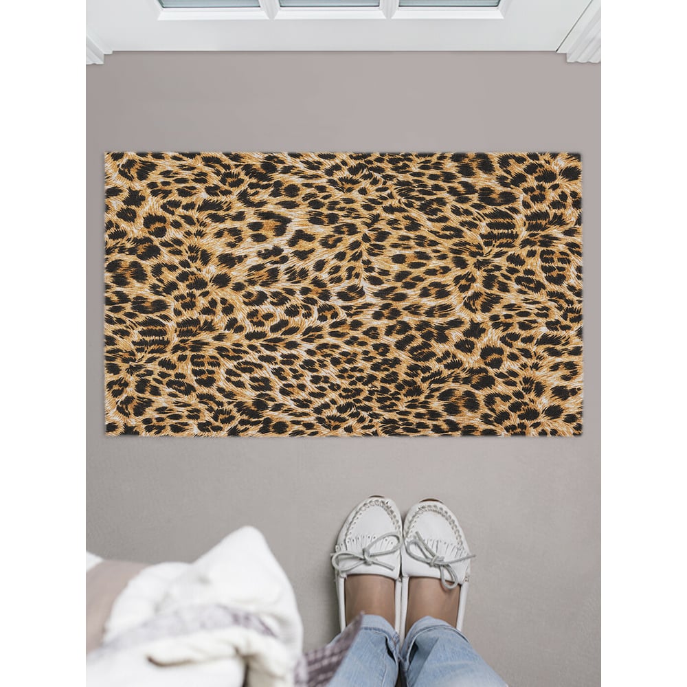 Изображение товара Придверный коврик в прихожую с принтом леопард 45х75 см JOYARTY