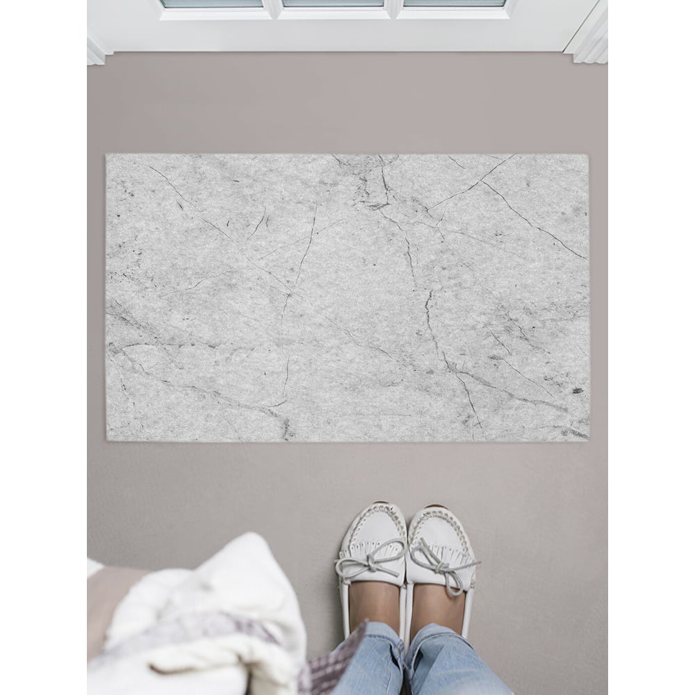 Изображение товара Придверный коврик в прихожую с принтом JOYARTY мраморная стена 45х75 см