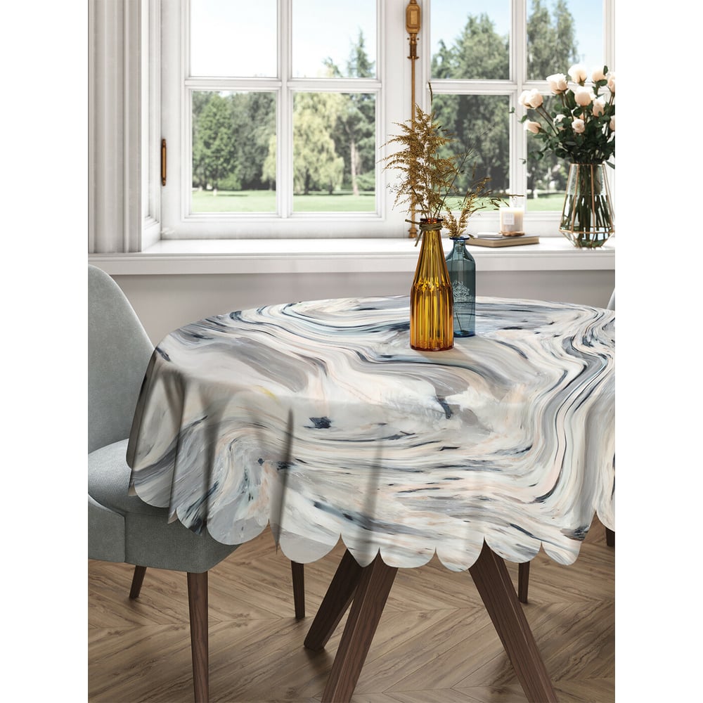 Изображение товара Круглая тканевая скатерть JOYARTY 150х150 см с рисунком потусторонний мир