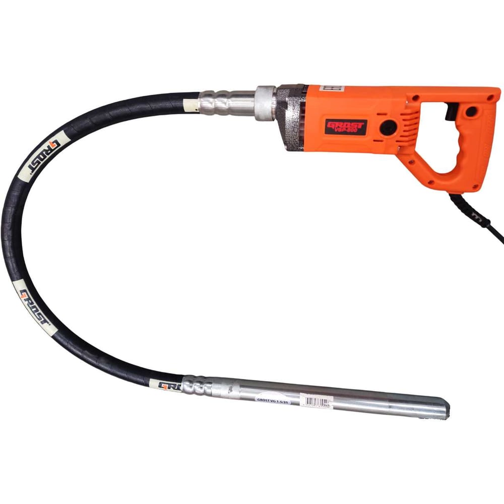 Изображение товара Глубинный вибратор Grost VGP 800/1.5/35 профессиональный для бетона