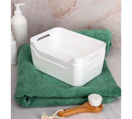 Изображение товара Комплект универсальных корзинок Econova scandi 240x170x90 мм, 3.1 л, белый, 2 шт. 43427841622